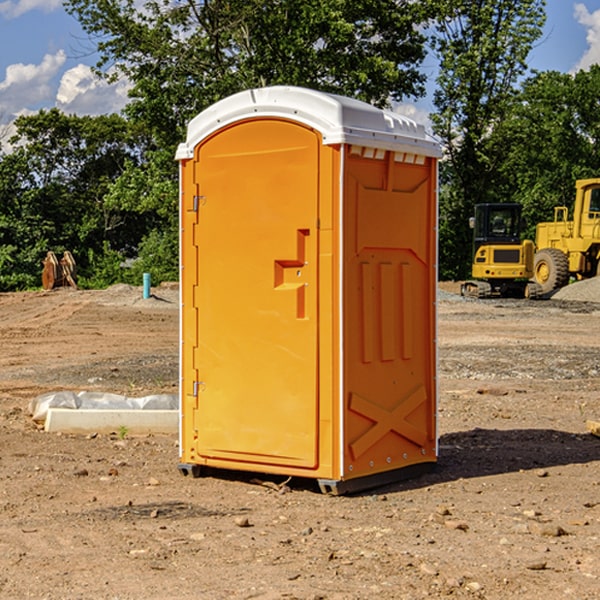 how often are the portable restrooms cleaned and serviced during a rental period in Gardena North Dakota